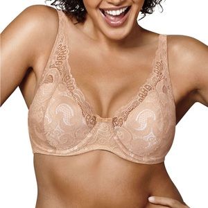 Women's Playtex US4514 Love My Curves Thin Foam with Lace Underwire Bra 44DDD
